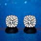 Boucles d'oreilles puces en moissanite