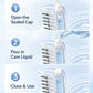 💧Peigne applicateur d'huile pour cuir chevelu rechargeable avec 7 embouts de massage en métal – Répartition homogène du sérum à la racine et stimulation du cuir chevelu pour le soin des cheveux