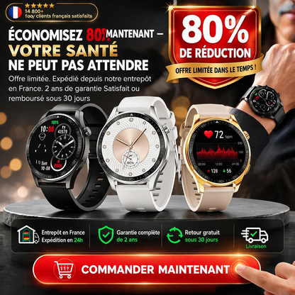 Montre connectée Bluetooth multifonctionnelle pour le suivi de la santé