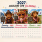 ✨️Surprise : 50 % de réduction ! 🐮Que mai 2027 vous apporte une chance incroyable ! 🔥Calendrier mural humoristique « Highland Cow » 2027 | Calendrier mural au format A4 |