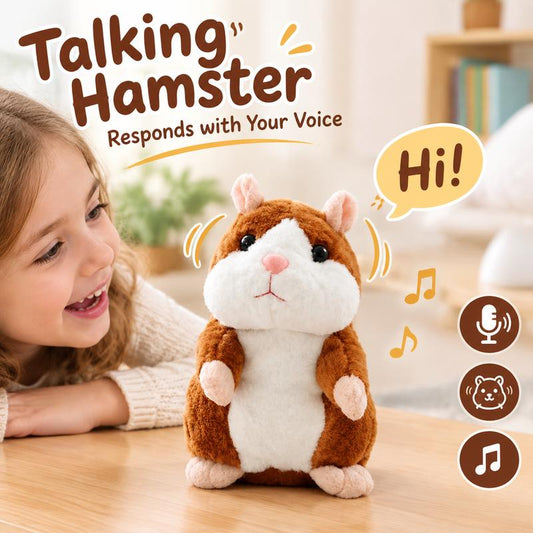 Peluche hamster parlante – répète tout ce que vous dites, remue la tête automatiquement ; un divertissement hilarant pour les enfants comme pour les adultes