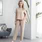 ⏰Soldes limitées 50 % de réduction🌸 Ensemble haut et pantalon décontracté pour femme