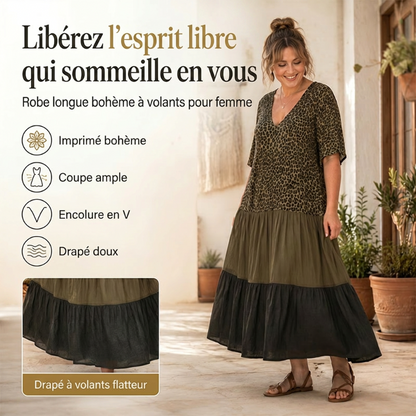 🌸 50 % DE RÉDUCTION EN CE MOMENT ! 🌸 Robe longue bohème élégante pour femme