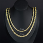 Collier torsadé à plusieurs rangs en or