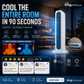 【Refroidit toute la pièce en 90 secondes】 Ventilateur colonne – un climatiseur utilisable en position verticale et horizontale