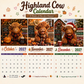 ✨️Surprise : 50 % de réduction ! 🐮Que mai 2027 vous apporte une chance incroyable ! 🔥Calendrier mural humoristique « Highland Cow » 2027 | Calendrier mural au format A4 |