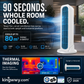 【Refroidit toute la pièce en 90 secondes】 Ventilateur colonne – un climatiseur utilisable en position verticale et horizontale