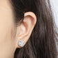 Boucles d'oreilles puces en moissanite