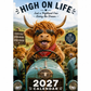 ✨️Surprise : 50 % de réduction ! 🐮Que mai 2027 vous apporte une chance incroyable ! 🔥Calendrier mural humoristique « Highland Cow » 2027 | Calendrier mural au format A4 |