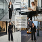 👖✨ Pantalon taille haute à jambes larges, tissu respirant et belle chute, style élégant pour tous les jours