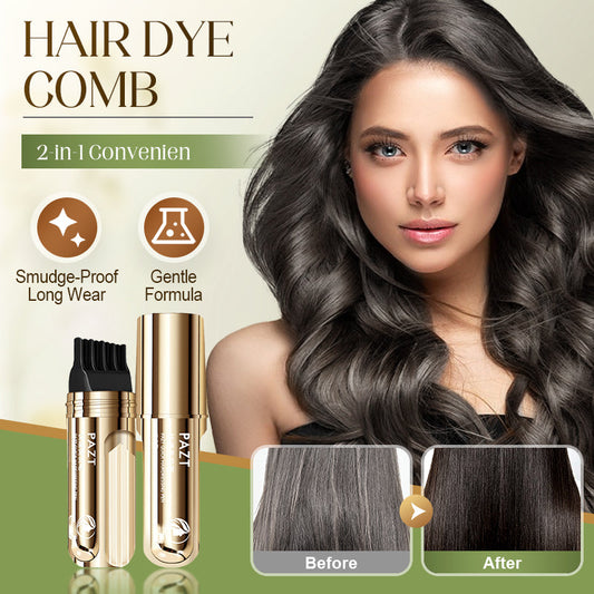 🔥 DERNIERES HEURES – 50% DE RÉDUCTION ! Peigne Colorant 2 en 1 pour Cheveux Gris – Sans Chimie, Sans Taches, Résistant à l’Eau
