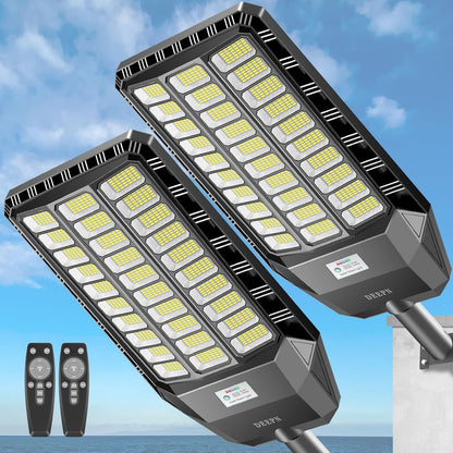 ☀️ 50 % DE RÉDUCTION ! Lampadaire solaire à LED – Lampe de sécurité d'extérieur ultra-lumineuse