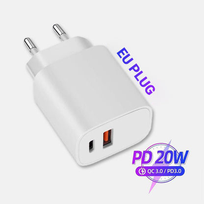 20W Chargeur Rapide à Deux Ports