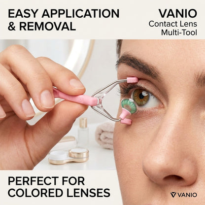 Applicateur et extracteur de lentilles de contact colorées