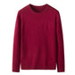T-shirt basique à col rond en tricot uni pour homme