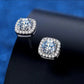 Boucles d'oreilles puces en moissanite