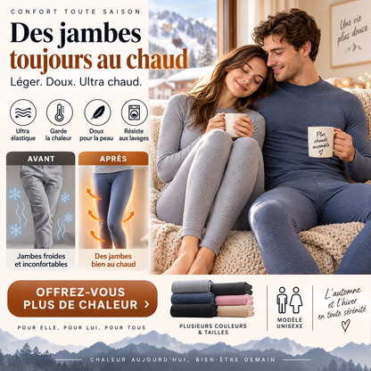 🧣 Ensemble de sous-vêtements d'automne pour femmes et hommes