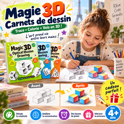 ✨Livre de coloriage 3D magique avec des modèles à reproduire !✨