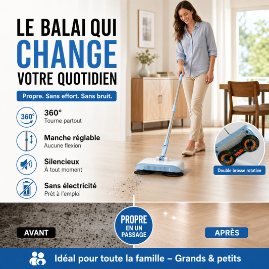 Aspirateur Robot Intelligent avec Fraises et Balai