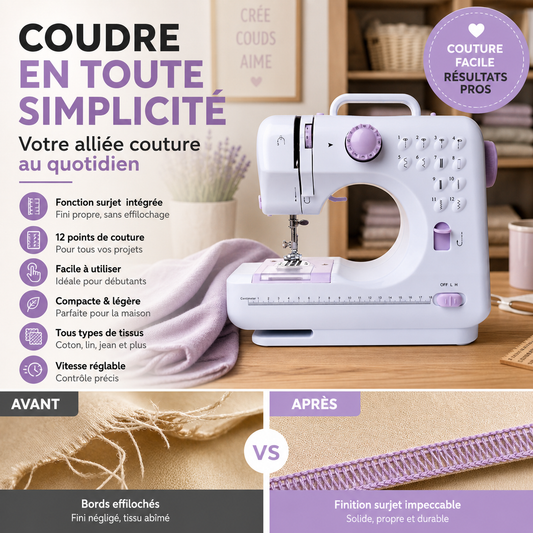 Machine à coudre multifonctionnelle avec point overlock