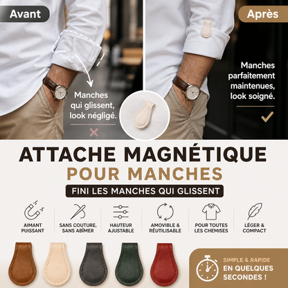 👕 Attache magnétique pour poignets, raccourcisseur de manches pour chemises