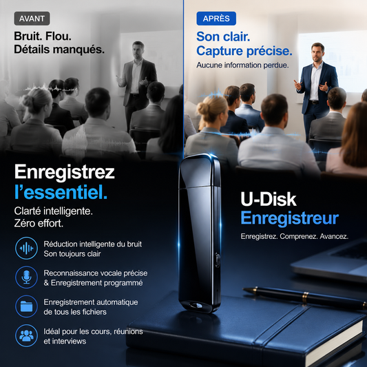 Enregistreur vocal USB 2-en-1