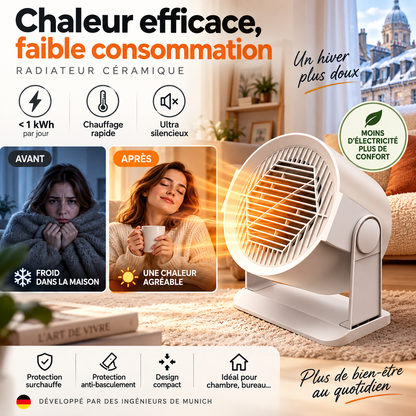 Ventilateur oscillant portable à air chaud