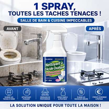 🛁 Spray nettoyant multifonction contre les dépôts d'urine, le calcaire et la graisse de cuisine