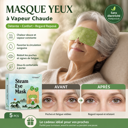 Lot de 5 masques pour les yeux à la vapeur d'armoise