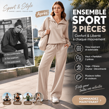 ❄️ 50 % DE RÉDUCTION ! ⏰ Ensemble de sport 2 pièces pour femmes ✨