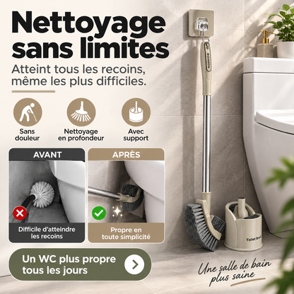 🚽Kit de brosses de toilettes télescopiques