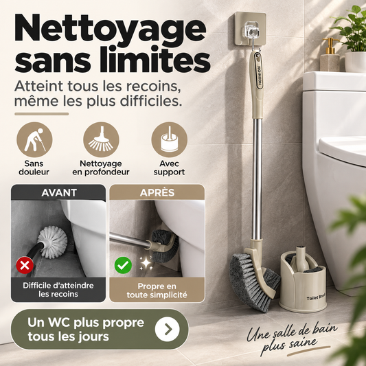 🚽Kit de brosses de toilettes télescopiques