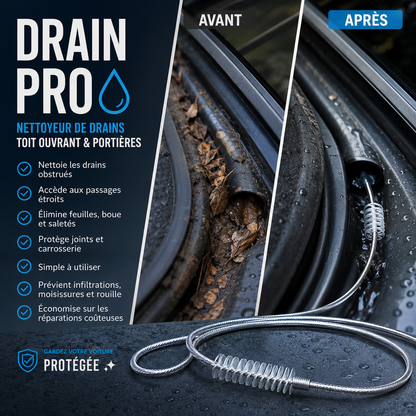 Brosse de nettoyage pour orifice d'évacuation de voiture
