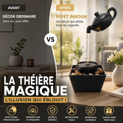 📢📢50% DE RÉDUCTION !! ⏰Fontaine Décorative Théière à Illusion Flottante