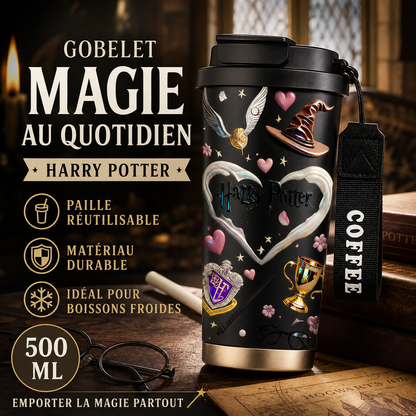 La magie de Harry Potter – Verre « Patron » avec paille
