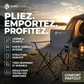 Chaise de camping pliable et portable avec porte-gobelet