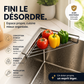 Étagère d'angle en acier inoxydable pour évier