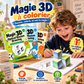 ✨Livre de coloriage 3D magique avec des modèles à reproduire !✨