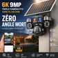 Caméra de surveillance solaire intelligente à 360° avec surveillance sur trois écrans