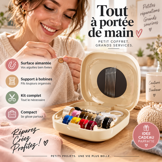 Mini-kit de couture magnétique portable