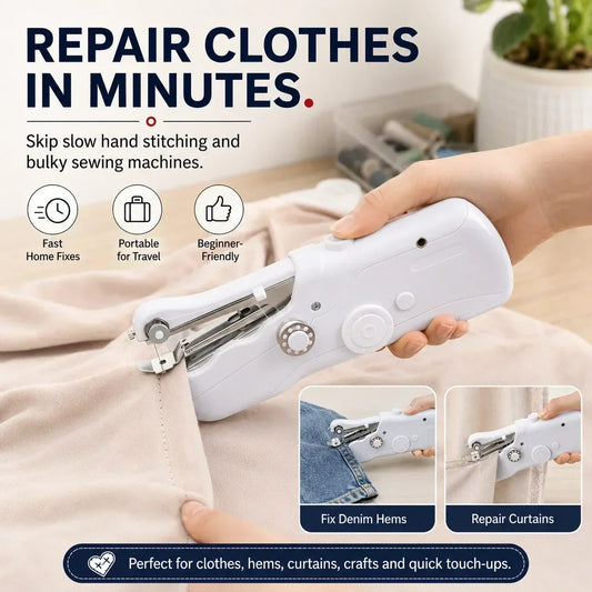 🧵 Mini-machine à coudre – Légère, portable et facile à utiliser ! ✨