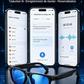 Lunettes intelligentes dotées d'IA avec ChatGPT, appareil photo 8 MP et enregistrement vidéo HD 1200P 4K, traduction en temps réel dans plus de 160 langues, Bluetooth 5.4, audio hi-fi et contrôle de la musique