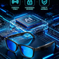 Lunettes intelligentes dotées d'IA avec ChatGPT, appareil photo 8 MP et enregistrement vidéo HD 1200P 4K, traduction en temps réel dans plus de 160 langues, Bluetooth 5.4, audio hi-fi et contrôle de la musique