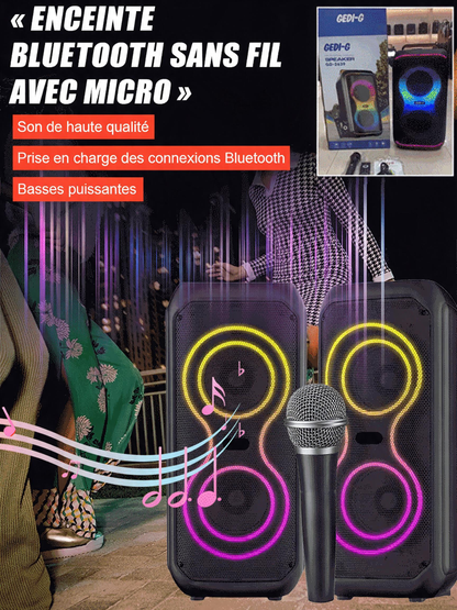 📢📢Enceinte Bluetooth sans fil avec caisson de basses