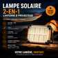 ☀️ Lampe portable à énergie solaire, projecteur multifonctionnel pour le camping et les situations d'urgence
