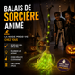 Décoration de balai de sorcière électrique pour Halloween