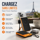 Chargeur portable magnétique sans fil 3 en 1 avec support