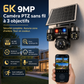 Caméra de surveillance solaire intelligente à 360° avec surveillance sur trois écrans