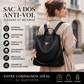 Sac à dos imperméable pour femme avec porte-clés et système antivol