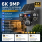 Caméra de surveillance solaire intelligente à 360° avec surveillance sur trois écrans